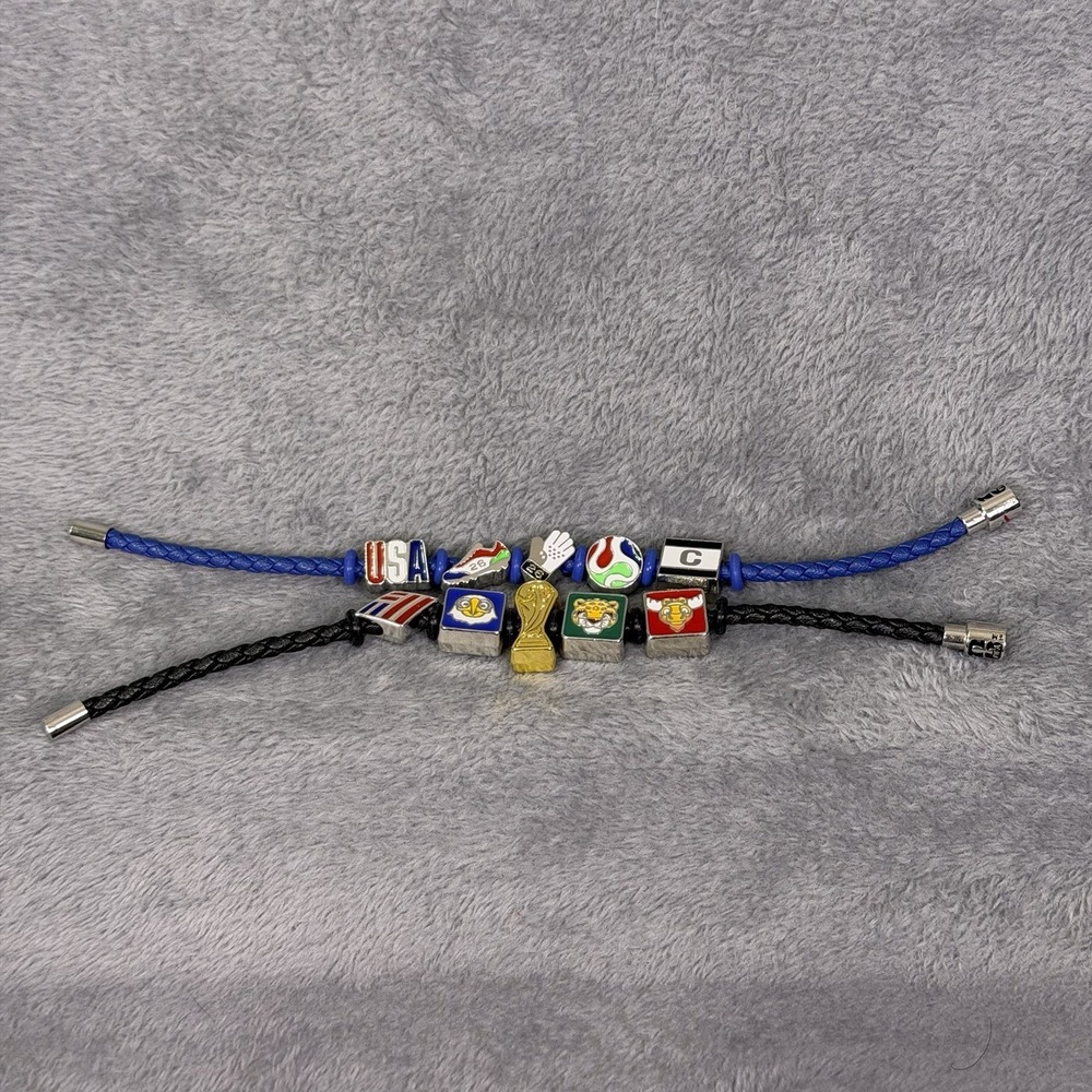 2026 FIFA World Cup Bank Of America USA and MASCOTS Charms Bracelets SMALL